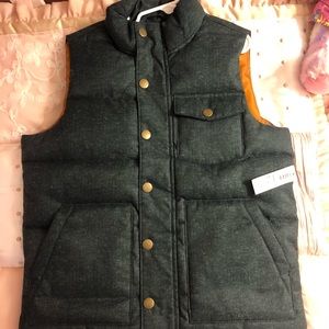 Olive green puffer vest